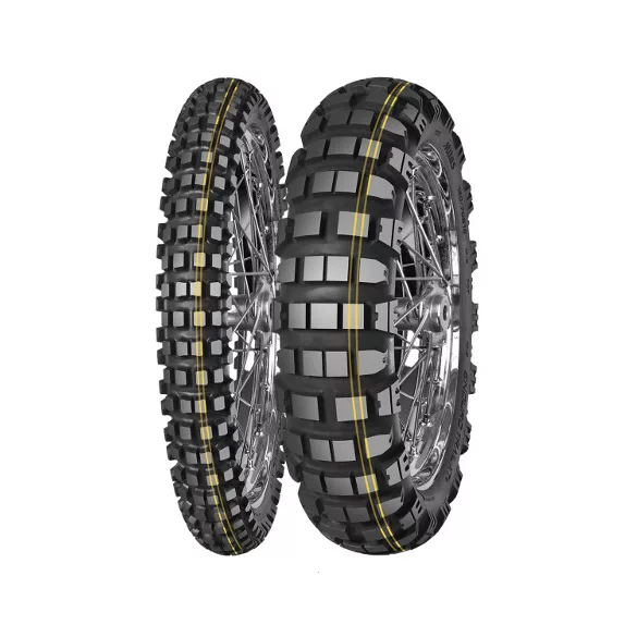 MITAS GUMI 140/80B18 ENDURO TRAIL XT+ DAKAR (DUPLA SÁRGA CSÍK) 70T M+S HÁTSÓ DOT 21/2025 (460130) (helyettesítő: 70000494)