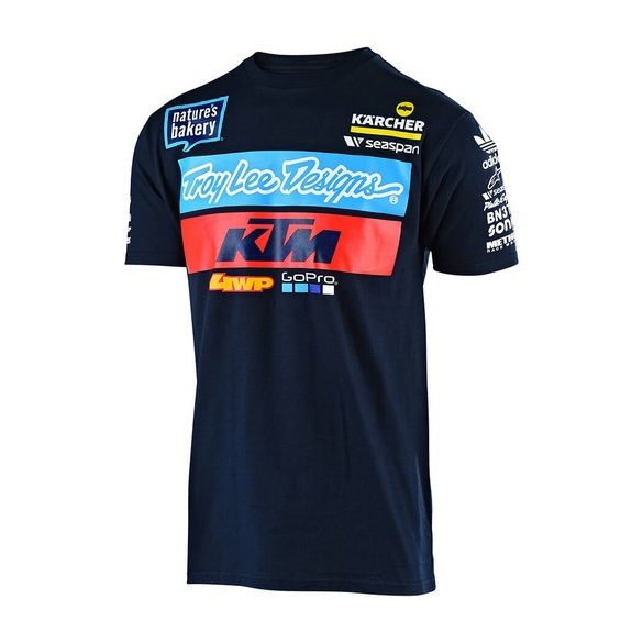 KTM Troy Lee Design Factory Team póló, kék