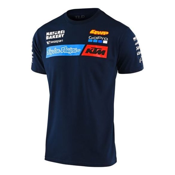 KTM Troy Lee Design Factory Team póló, kék