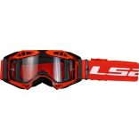 LS2 szemüveg fekete-piros, viztiszta lencsével