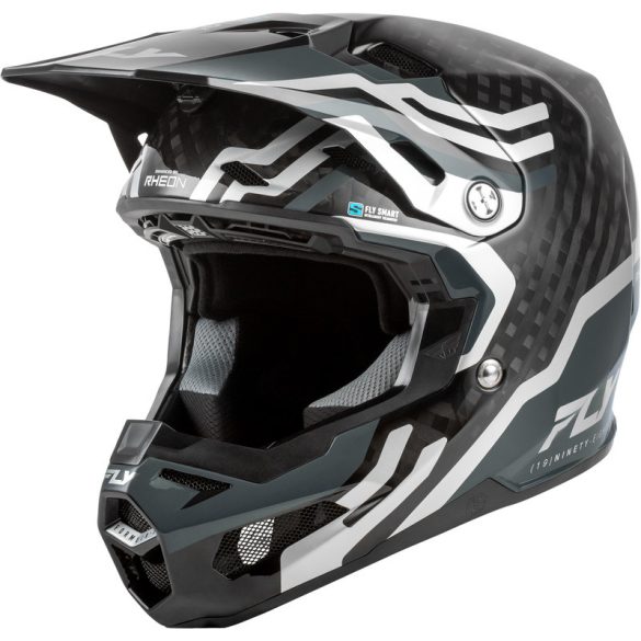 FLY RACING Formula S Carbon Byte bukósisak - Black Carbon/Grey/Silver