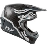 FLY RACING Formula S Carbon Byte bukósisak - Black Carbon/Grey/Silver