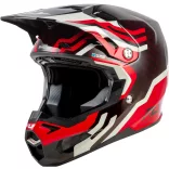 FLY RACING Formula S Carbon Byte bukósisak - Black Carbon/red/grey
