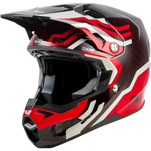 FLY RACING Formula S Carbon Byte bukósisak - Black Carbon/red/grey