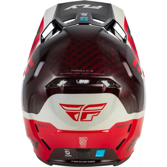 FLY RACING Formula S Carbon Byte bukósisak - Black Carbon/red/grey