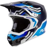 FLY RACING Formula S Carbon Byte bukósisak - Black Carbon/blue/white