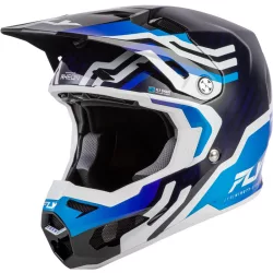   FLY RACING Formula S Carbon Byte bukósisak - Black Carbon/blue/white