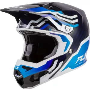 FLY RACING Formula S Carbon Byte bukósisak - Black Carbon/blue/white