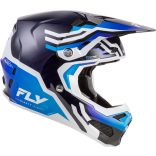 FLY RACING Formula S Carbon Byte bukósisak - Black Carbon/blue/white