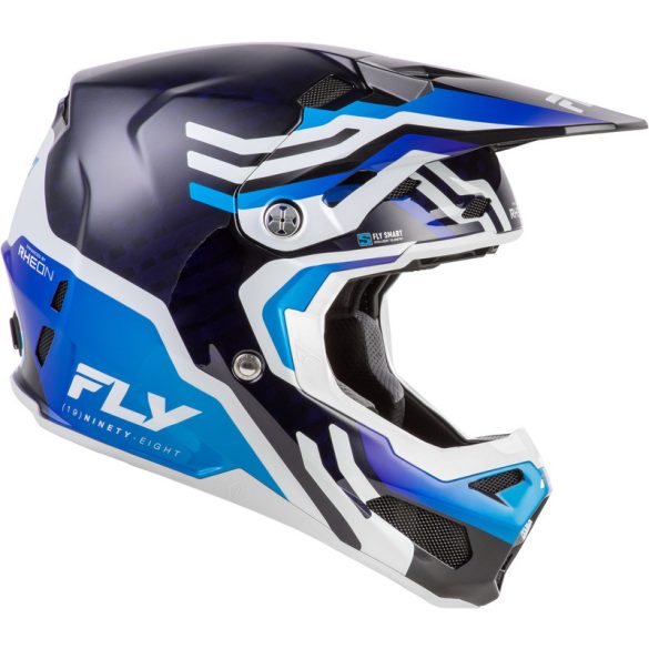 FLY RACING Formula S Carbon Byte bukósisak - Black Carbon/blue/white