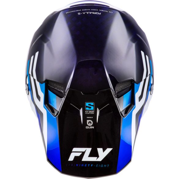 FLY RACING Formula S Carbon Byte bukósisak - Black Carbon/blue/white