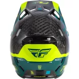 FLY RACING Formula S Carbon Byte bukósisak - Black Carbon/Teal/Lime