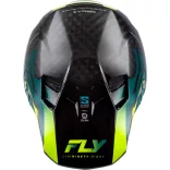 FLY RACING Formula S Carbon Byte bukósisak - Black Carbon/Teal/Lime