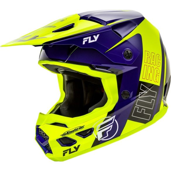Fly Racing Kinetic rally fluo yellow bukósisak