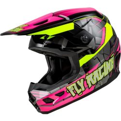 Fly Racing Kinetic Scorched gyerek bukósisak pink-fekete