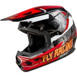 Fly Racing Kinetic Scorched gyerek bukósisak piros-fekete