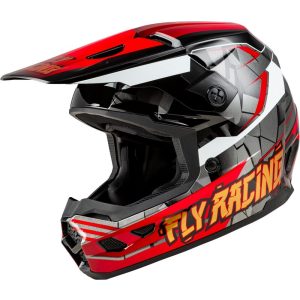 Fly Racing Kinetic Scorched gyerek bukósisak piros-fekete