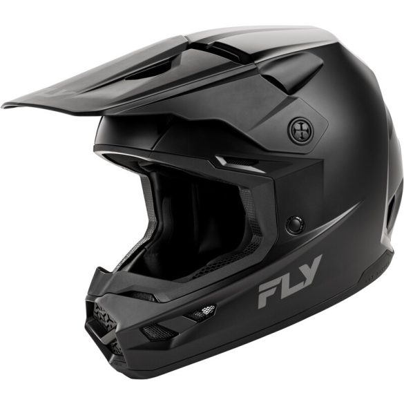 Fly Racing Kinetic solid gyerek bukósisak fekete