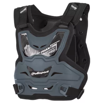   Polisport phantom pro mellvédő, szürke/fekete színben, univerzális méret