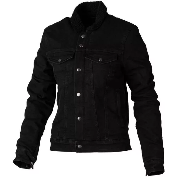 RST Ladies Sherpa Denim CE Motoros Dzseki - Fekete