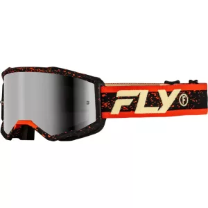 FLY RACING Zone szemüveg Black/Red/Cream ezüst tükrős