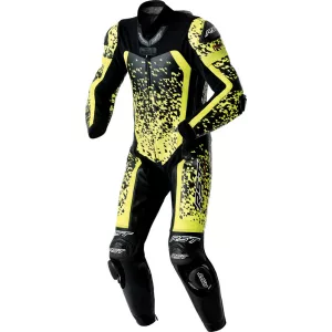 RST Pro Series D3O Airbag motoros bőrruha - Black / Flo Yellow
