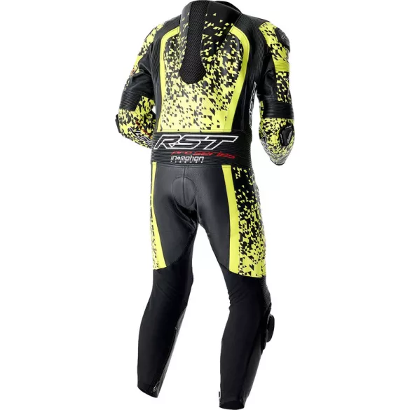 RST Pro Series D3O Airbag motoros bőrruha - Black / Flo Yellow