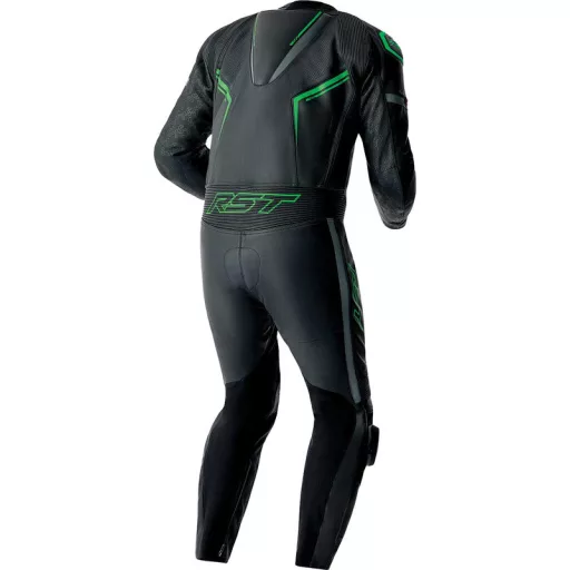 Rst S1 D3O leather suit bőrruha - fekete/Flo zöld