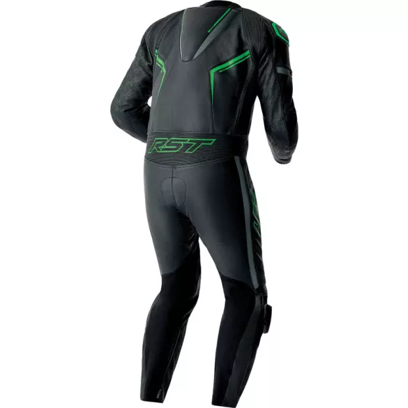 RST S1 D3O Leather Suit Bőrruha- Black / Flo Green