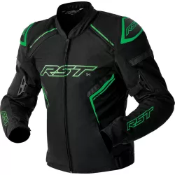 RST S1 D3O Textil Dzseki - Fekete/Neon Zöld