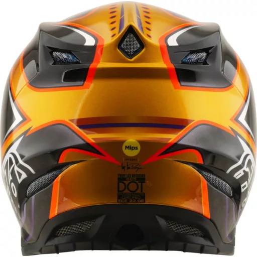 Troy lee designs SE5 carbon mips bukósisak - crest arany
