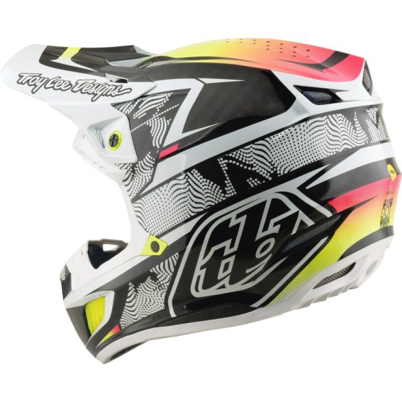 Troy Lee Designs SE5 Carbon Mips bukósisak– Lined Up White