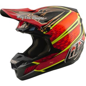 Troy Lee Designs SE5 Carbon Mips Bukósisak– Wings Red