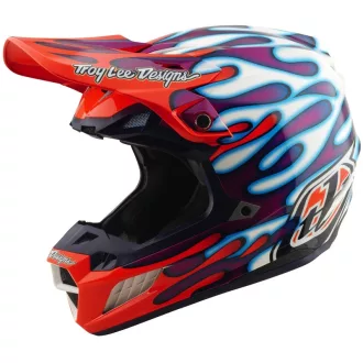  Troy Lee Designs SE5 Composite Mips bukósisak– Overspray Violet/White