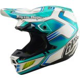 Troy Lee Designs SE5 Composite Mips bukósisak– Crest Real Teal Blue / White