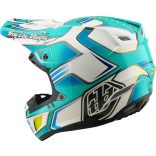 Troy Lee Designs SE5 Composite Mips bukósisak– Crest Real Teal Blue / White