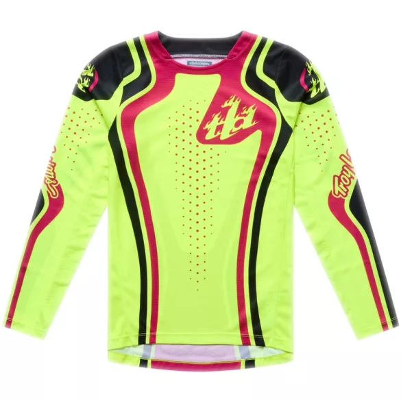 Troy Lee Designs GP Pro gyerek mez – Roller Flo Yellow/Fuschia