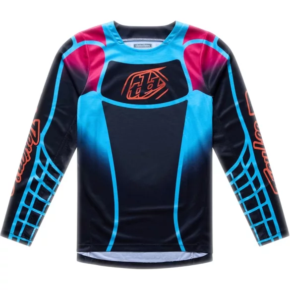 Troy Lee Designs GP Pro gyerek mez – Framework Black/Cyan