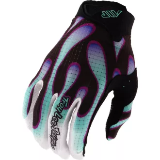 Troy lee designs air kesztyű - overspray fekete/Real teal