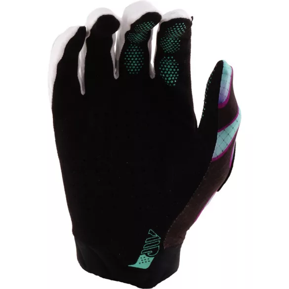 Troy Lee Designs Air Kesztyű– Overspray Black/Real Teal