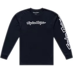 TROY LEE DESIGNS Long Sleeve Signature póló- Black