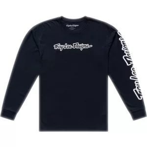 TROY LEE DESIGNS Long Sleeve Signature póló- Black
