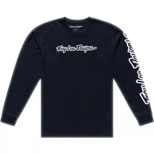 TROY LEE DESIGNS Long Sleeve Signature póló- Black