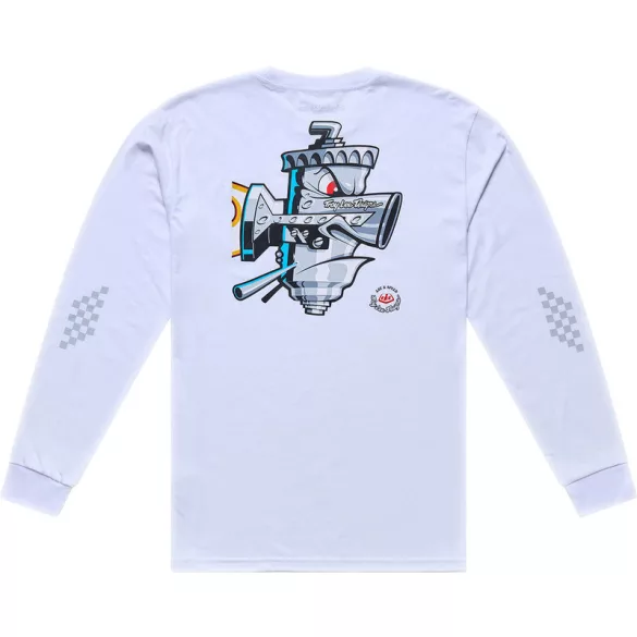 TROY LEE DESIGNS Long Sleeve Carb Club póló - White