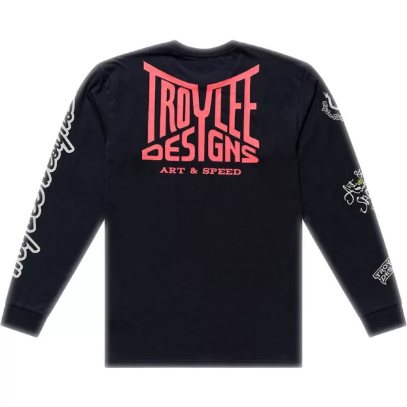 TROY LEE DESIGNS Long Sleeve Handlebar póló - Black