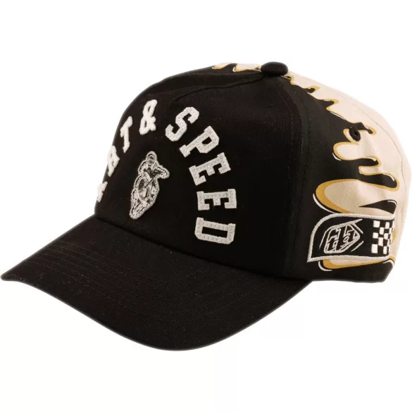 Troy Lee Designs Curved Snapback Finish Line sapka – Black/Pumice