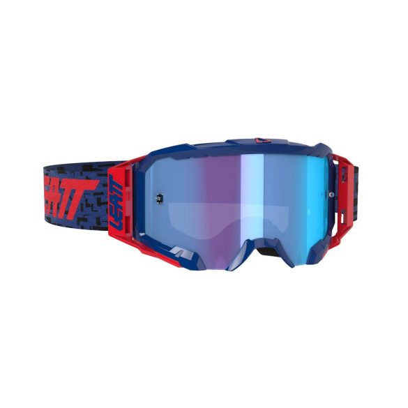 Leatt MX Velocity 5.5 Iriz szemüveg, kék-piros, kék tükör lencse
