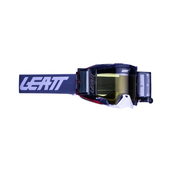 Leatt MX Velocity 5.5 roll-off  2023 szemüveg, lila, sárga tükör lencse