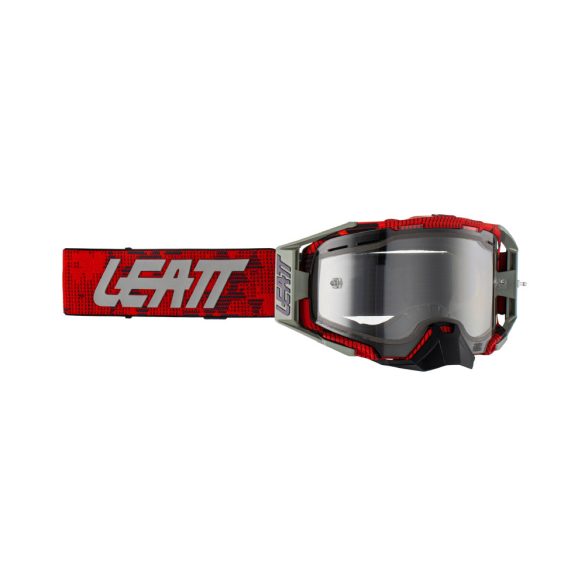 Leatt MX  Velocity 6.5  2023 szemüveg, piros-szürke, füst lencse