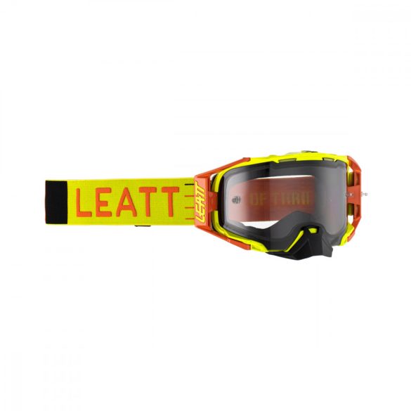 Leatt MX  Velocity 6.5  2023 szemüveg, fluosárga-narancs, füst tükör lencse